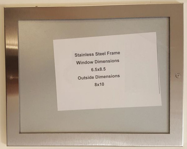 Elevator Permit Frame  Stainless Steel