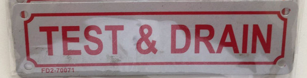 TEST & Drain SIGN