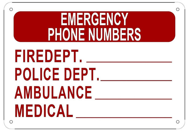 Emergency Phone Numbers