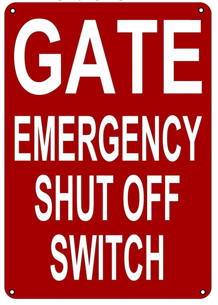 Gate Emergency Shut Off Switch