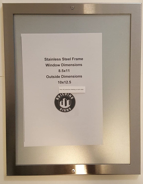 Elevator Notice frame stainless Steel