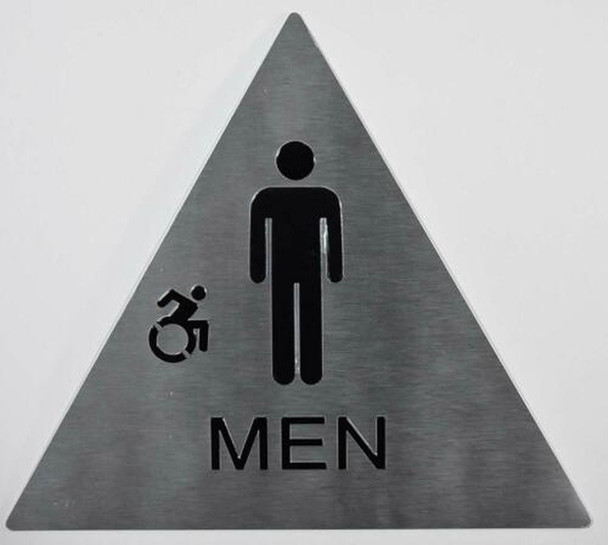 CA ADA Men Restroom accessible  -Tactile s  The Sensation line