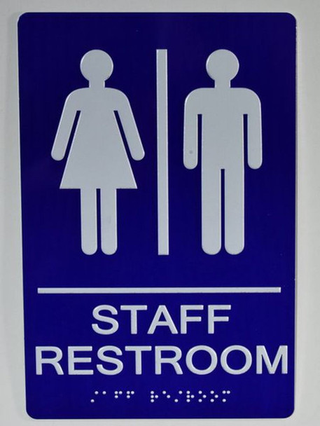 Staff Restroom - ADA Compliant .  -Tactile s  The Sensation line