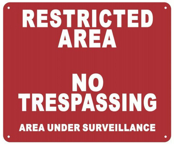 Restricted Area No Trespassing Area Under Surveillance