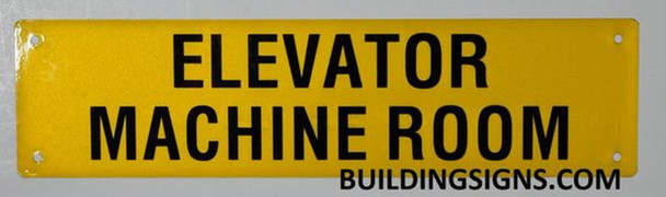 Elevator Machine Room  (Yellow, Reflective, Aluminium)