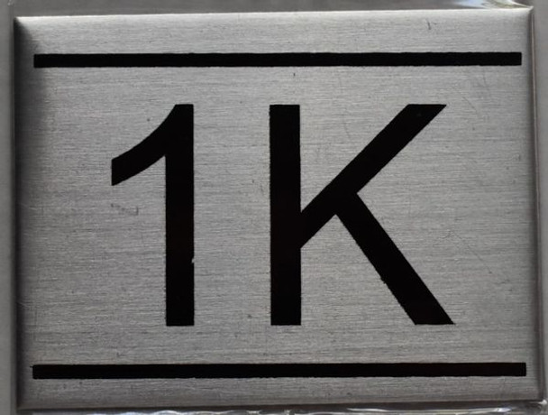 APARTMENT NUMBER SIGN - 1K