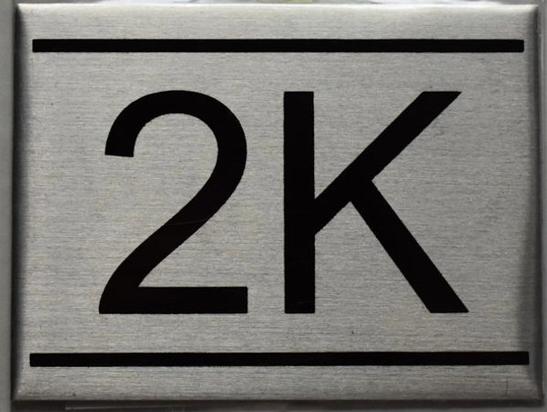 APARTMENT NUMBER SIGN - 2K