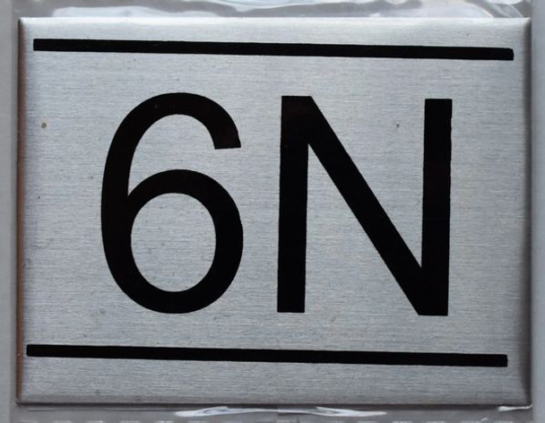 APARTMENT NUMBER SIGN - 6N