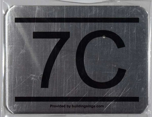 APARTMENT NUMBER SIGN 7C