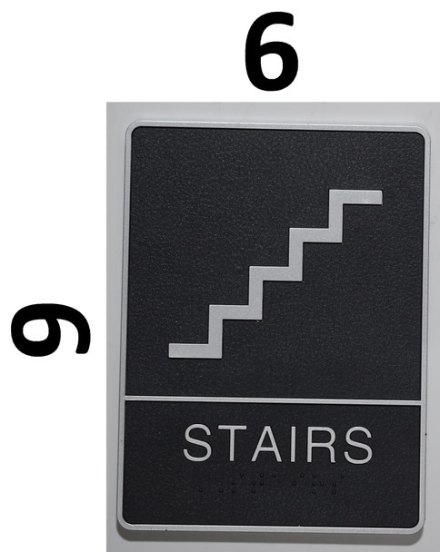 STAIRS Sign- The Leather Sheffield ADA line Ada Sign