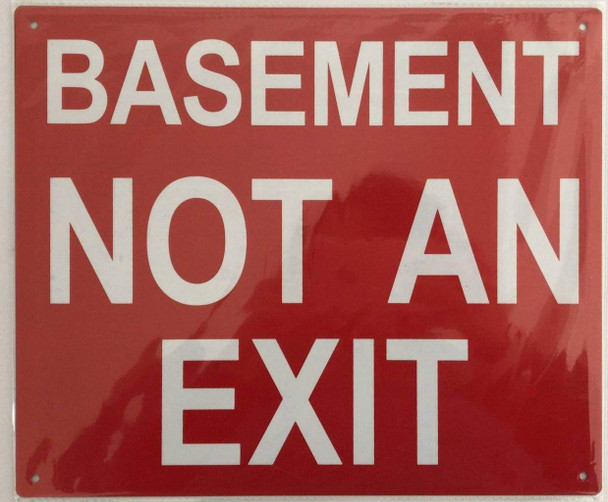Basement NOT an EXIT Signage