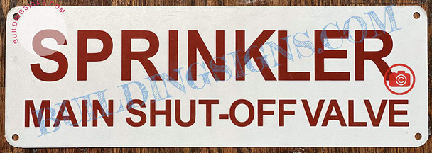 Sprinkler Main Shut-Off Valve Signage