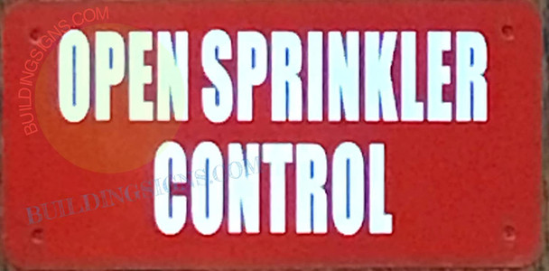 Open Sprinkler Control Sign