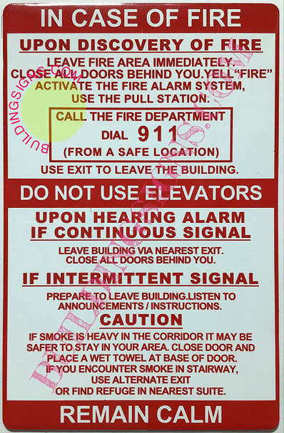 Door fire Notice /Hotel fire Door Dorms fire Door  (/  Double Sided Tape!!!)