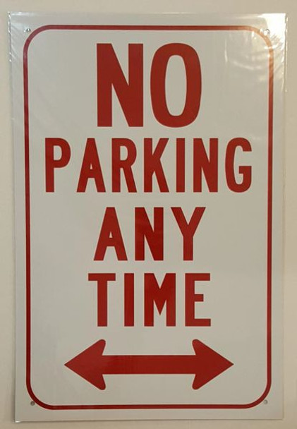 NO PARKING ANY TIME WITH DOUBLE ARROW