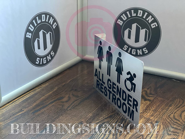 ALL GENDER ACCESSIBLE RESTROOM PROJECTION SIGN