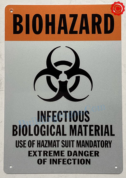 Biohazard Infectious Biological Material Sign