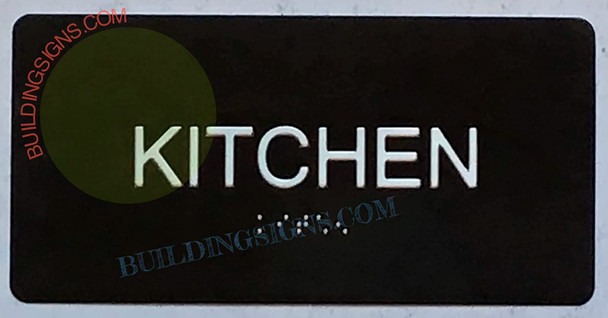 Kitchen Sign Tactile Touch Braille Sign