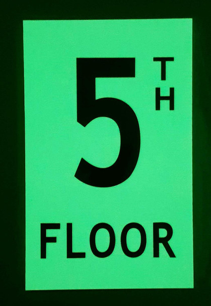 Floor number Five (5) / GLOW IN THE DARK "FLOOR NUMBER"