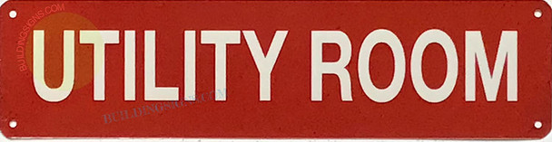 UTILITY ROOM SIGN, Fire Safety Sign