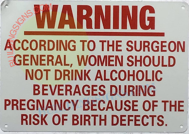 Warning According to Surgeon General Sign