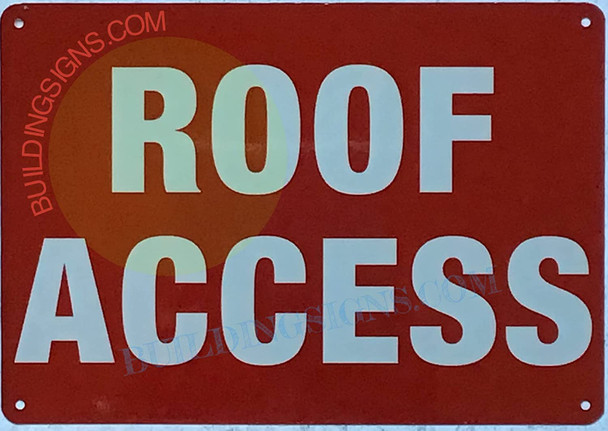 ROOF Access Sign