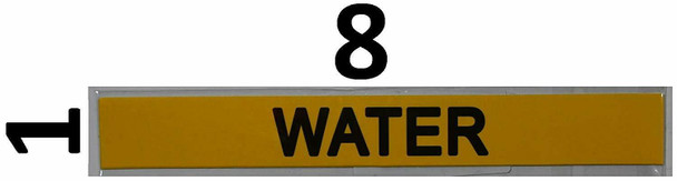 Set of 5 PCS - Pipe Marking- Water Sign