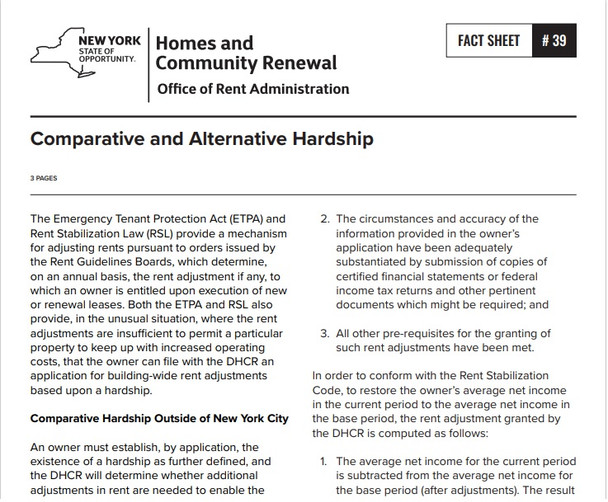 Fact Sheet #39: Comparative and Alternative Hardship