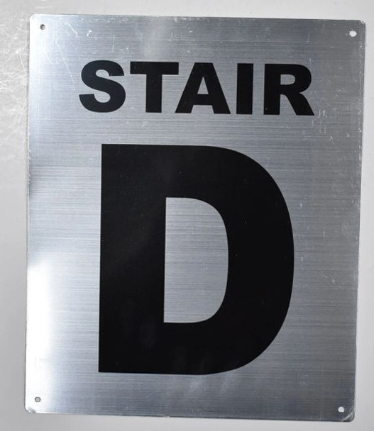 FLOOR NUMBER SIGN - STAIR D SIGN