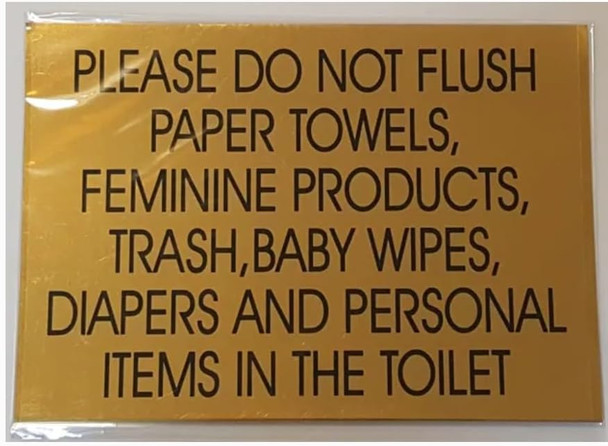 Set of three -TOILET Signage-Please do not flush Signage