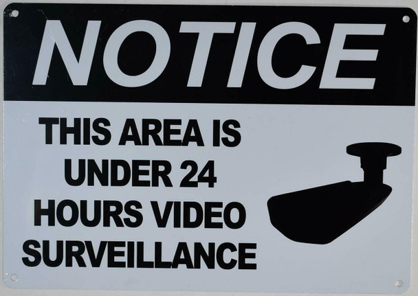 Pack of 4 "NOTICE THIS AREA IS UNDER 24 HOUR CCTV SURVEILLANCE TRESPASSERS WILL BE PROSECUTED" Signage