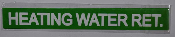 Pipe Marking- Heating Water Return (Sticker Green)