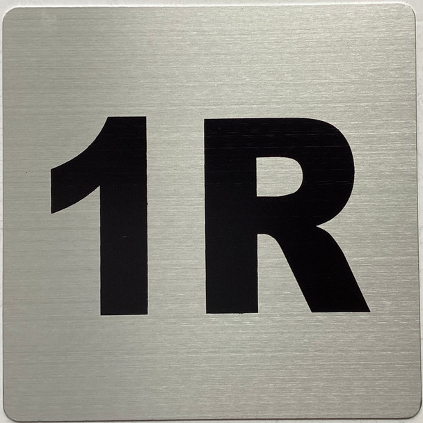 Apartment number 1R sign
