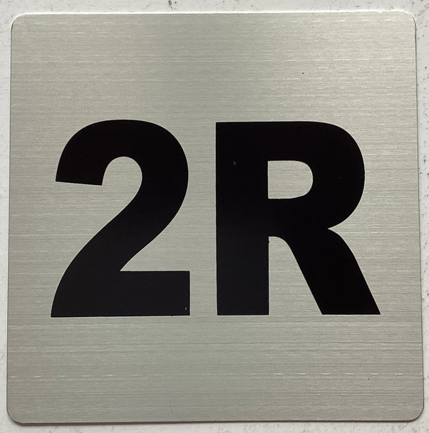 Apartment number 2R sign