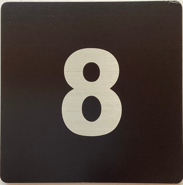 Apartment number 8 sign