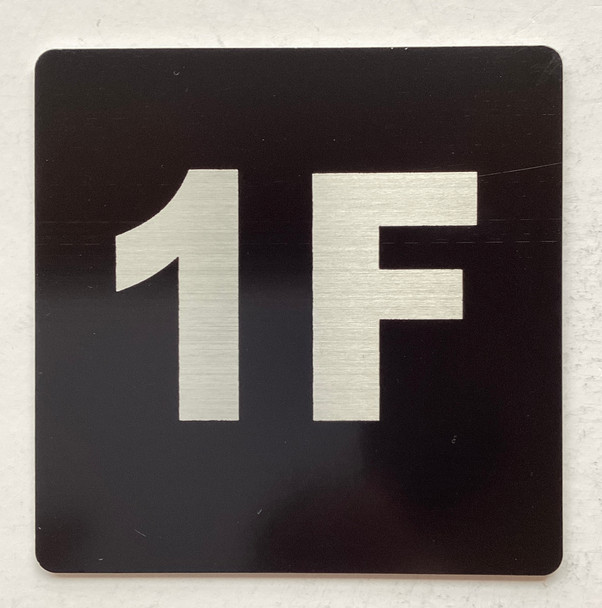 Apartment number 1F sign
