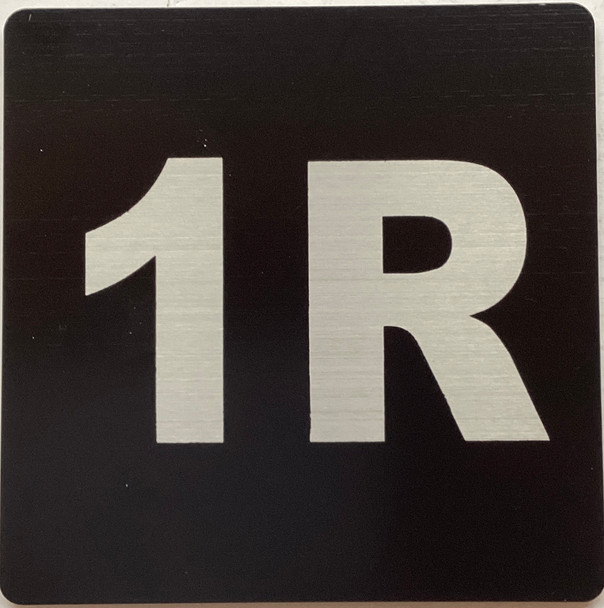 Apartment number 1R sign