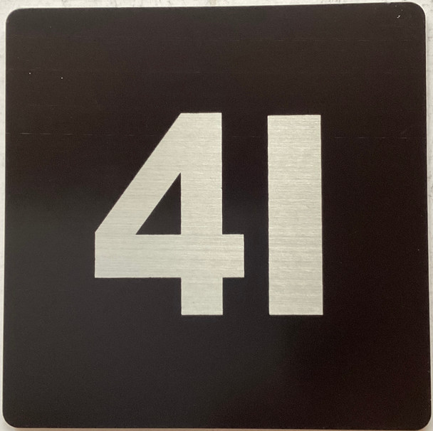 Apartment number 4I sign