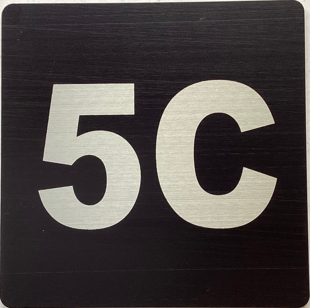 Apartment number 5C sign