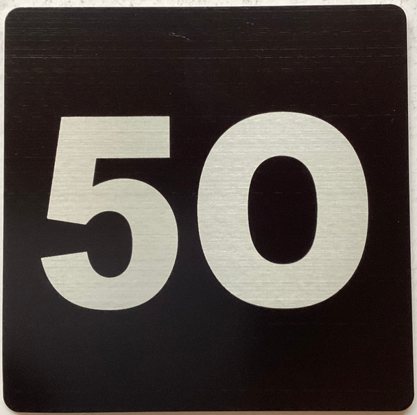 Apartment number 5O sign