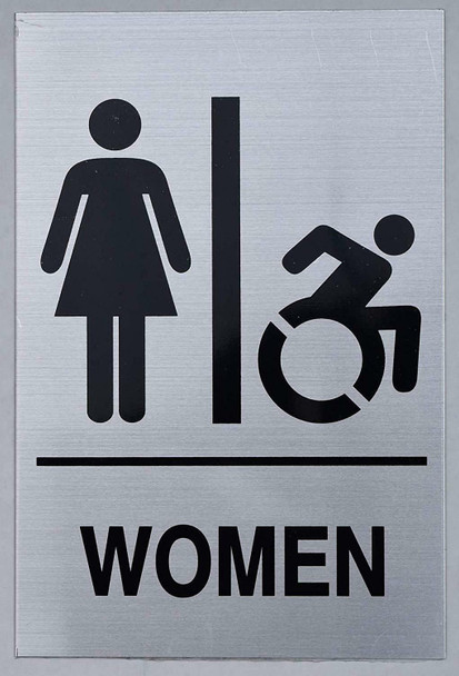 NYC Women ACCESSIBLE Restroom  -Tactile s