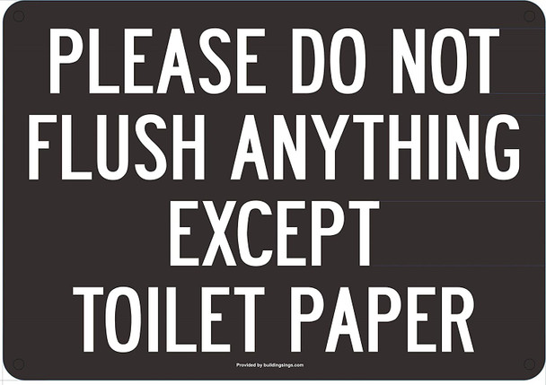 Please Do Not Flush Anything Except Toilet Paper