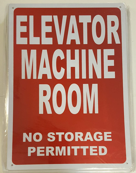 ELEVATOR MACHINE ROOM  (RED Reflective s, RED)