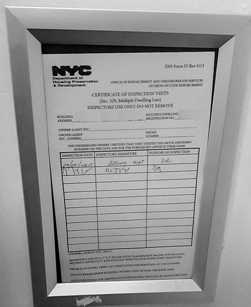 DOB Permit Frame - -( Heavy Duty - Aluminum )