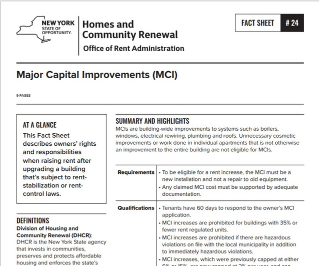 Fact Sheet #24: Major Capital Improvements (Free PDF file)