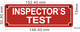 INSPECTORS TEST Sign
