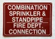 NYC COMBINATION SPRINKLER AND STANDPIPE FIRE DEPT CONNECTION SIGN
