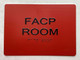 Sign FIRE ALARM CONTROL PANEL ROOM - FACP ROOM  RAISED letters & Grade 2 Braille - Includes Red Adhesive pad for Easy Installation (SILVER/BRUSH SILVER, Tacticle ) - The Sensation line