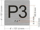 Sign Elevator parking 3 (P3) FLOOR  / jamb plate parking 3 (P3) floor  letters/Image & Grade 2 Braille - Includes Red Adhesive pad for Easy Installation (SILVER / BRUSH SILVER , Tacticle ) - The Sensation line