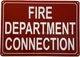 FIRE DEPARTMENT CONNECTION SAFETY SIGN